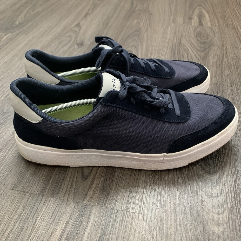 Kizik Prague Navy Blue Casual Canvas Suede Sneakers Men's - Sz‎ 14